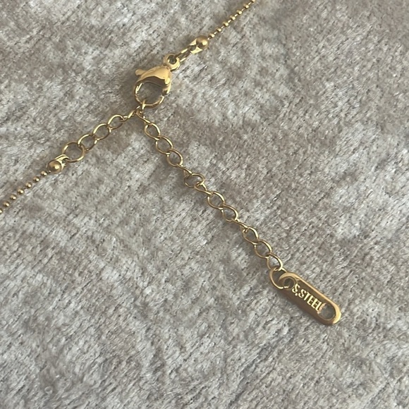 Brand New Gold Tone 3D Heart Bubble Necklace Balloon Embedded Gems Star - Picture 9 of 12